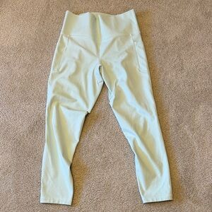 Athleta Light Blue Salutation Stash Pocket II 7/8 High-Waisted Leggings